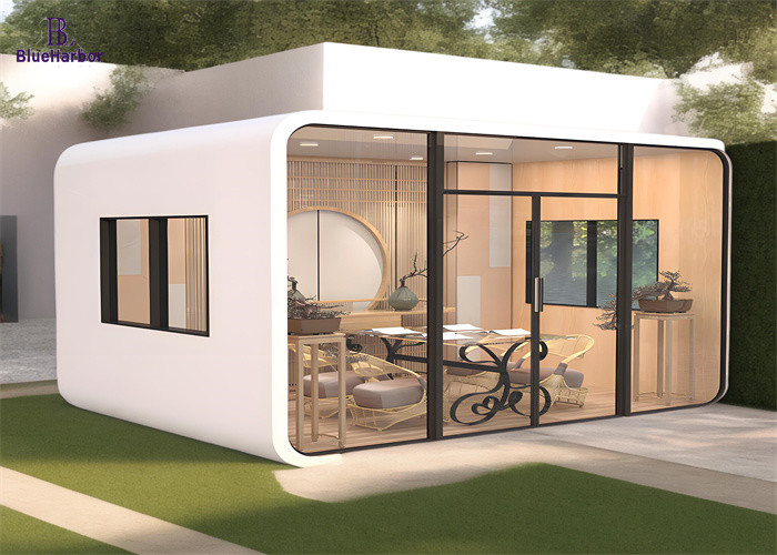 มุมกลม ความเป็นส่วนตัว สตูดิโอ Prefab ในสไตล์ศิลปะ โครงสร้างเหล็กเบา